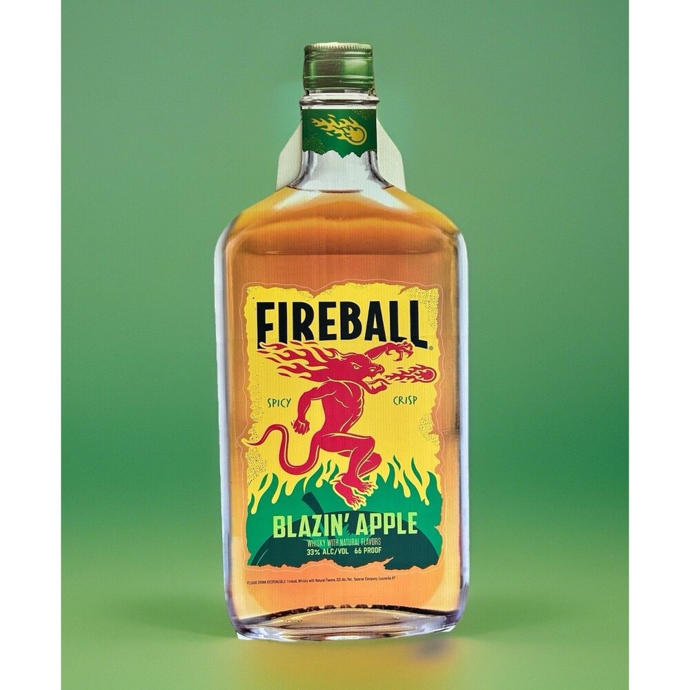 Fireball Blazin’ Apple Whisky Bar Man Cave Advertisement Cardboard Display  NEW